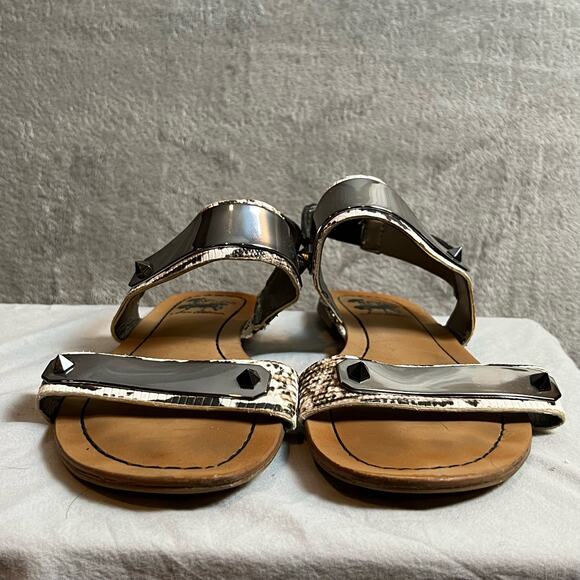 Circus by‎ Sam Edelman Bryn Sandals Size 8.5 Black Snakeskin - Picture 1 of 7